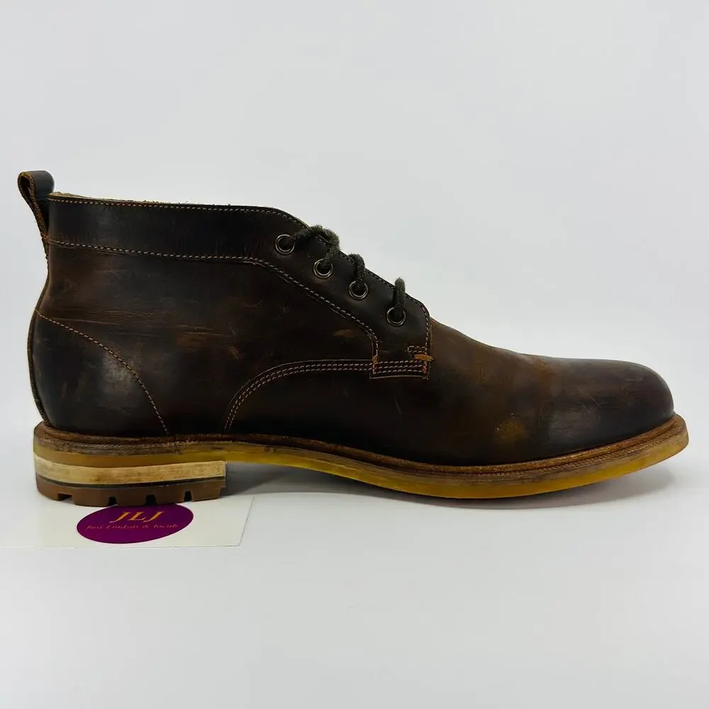 Clarks Men's Foxwell Mid Beeswax Leather Lace Up Chukka Boots Size 8.5